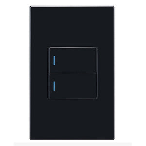 2 Lever 2 Way Modern Wall Switch Black - RES52