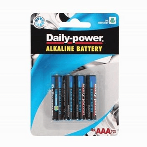 AAA Alkaline Batteries 4 Pack