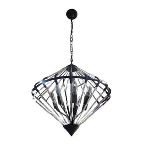 E14 7 x 60w Glass Chandelier Ch242/7 Rust Bright Star