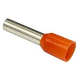 4mm Insulated Crimp Bootlace Ferrule Orange - Each