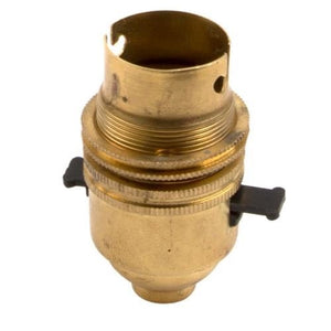B22 10mm Lampholder Brass With Pushbar Switch EA182P