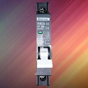 CIRCUIT BREAKER 20A MINI RAIL 3KA 1POLE 13MM SAMITE RAYTRIC
