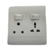 4x4 Wall Socket 1 x 16A + 13A Multi Socket With White Cover Plate CN-K006 Condere