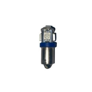 12v Single Contact 5 x 5050 Led Bulb Blue