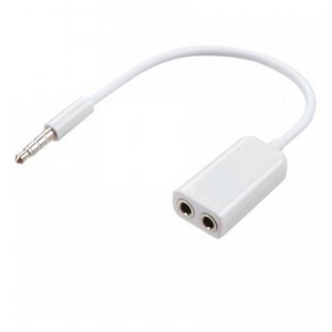 Aux splitter 1 To 2  white 3.5mm