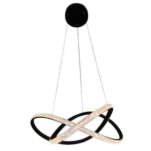 Crystal Edge Infinity Chandelier with Integrated LED lighting - TRI-Color