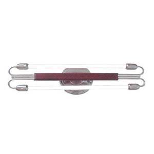 Satin Chrome and Wood Finish Fluorescent Fitting FTL 4033 Satin